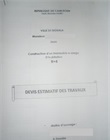 Devis estimatif de la construction